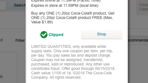 Walgreens Coca-Cola BOGO Coupon